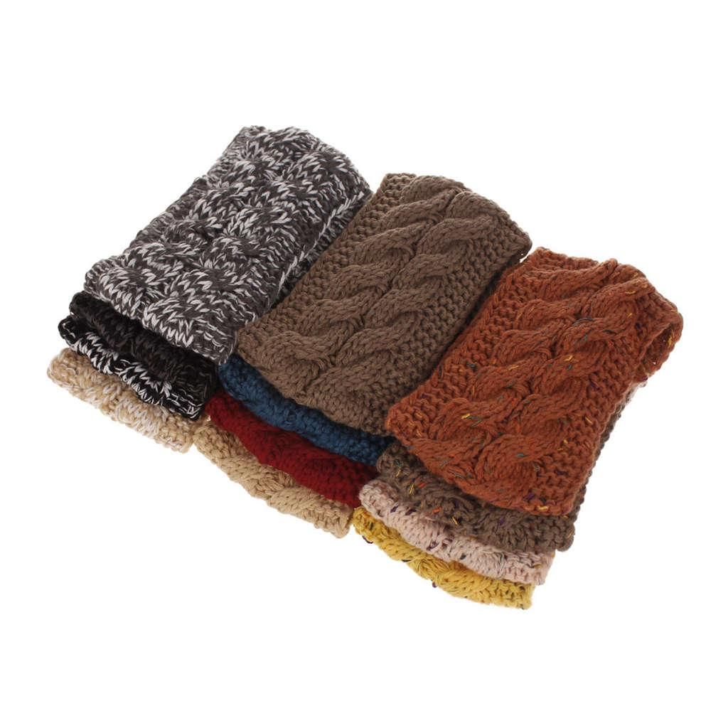 Khaki Yarn Color Ear Warmer Headband For Women Hair