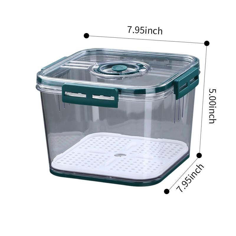 Kitchen Storage Food organizer Container PET Seal Stable Cans For Fridge High-capacity Fresh Eggs Vegetable Fruit Storage Box