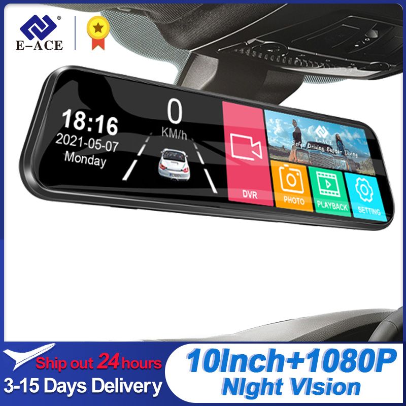 Car DVR Mirror Video Recorder 1080P Touch Screen Dashcam