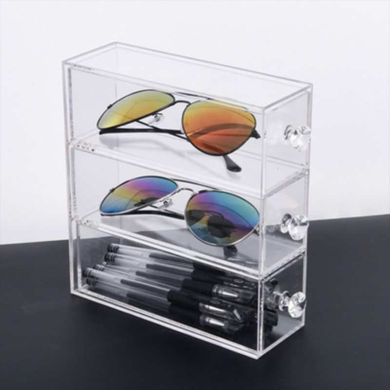 Acrylic Multilayer Transparent Glasses Storage Holder