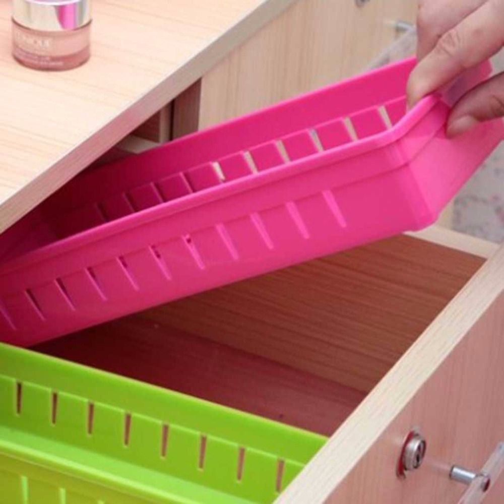 Drawer Cutlery Divider Case Makeup Storage Organizer Box