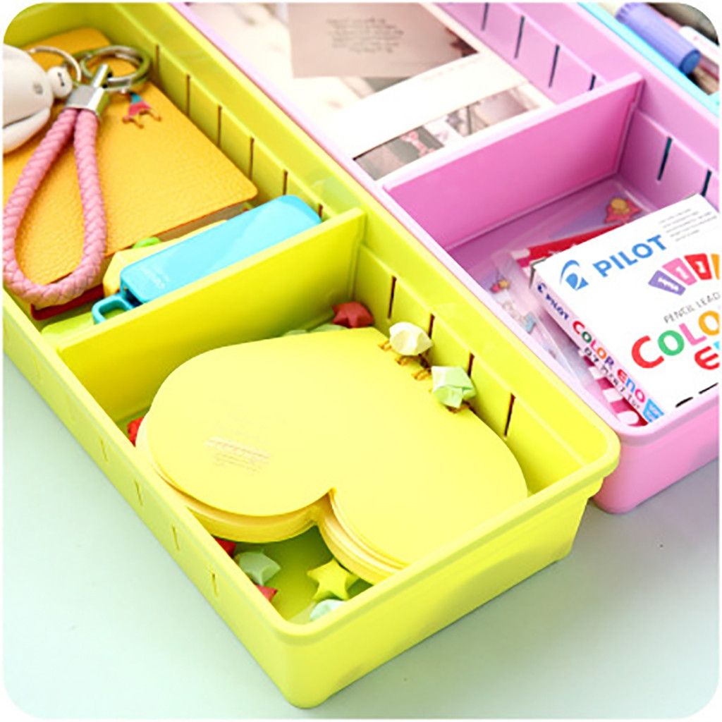 Drawer Cutlery Divider Case Makeup Storage Organizer Box