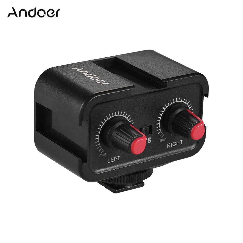 WS-VS Dual-Channel Microphone Audio Mixer Adapter &
