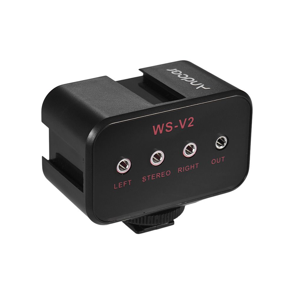 WS-VS Dual-Channel Microphone Audio Mixer Adapter &