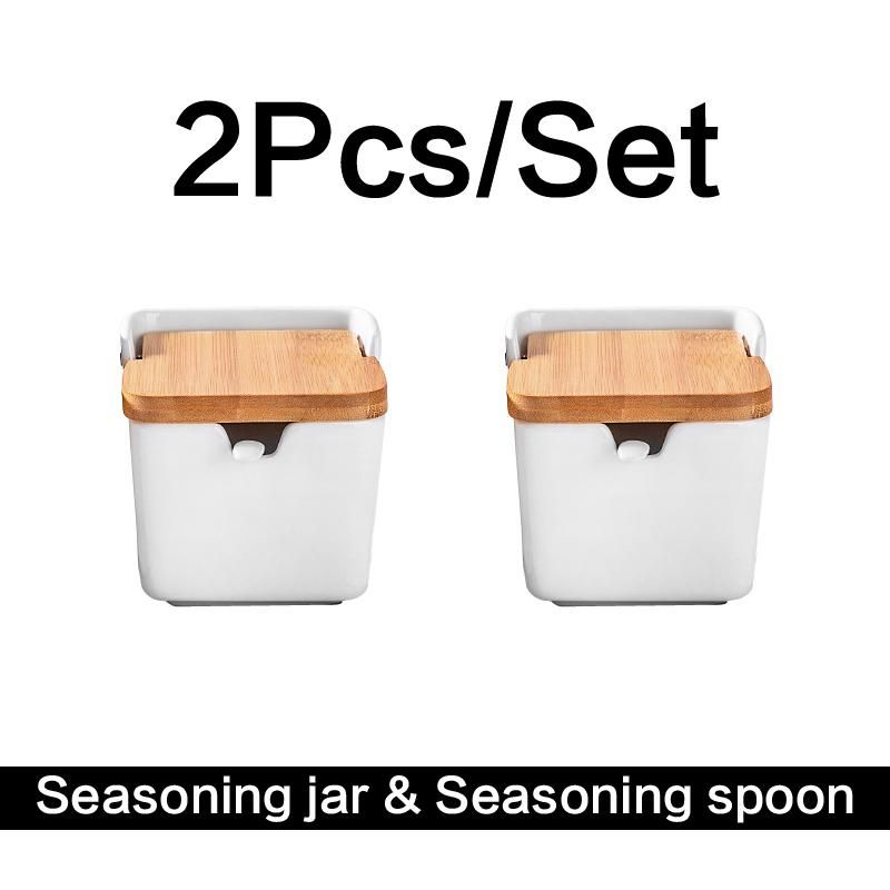 Seasoning Jar Creative Seasoning Pot European Ceramic Flip  Cruet Salt Kitchen Supplies Seasoning Box Container Condiment Jars
