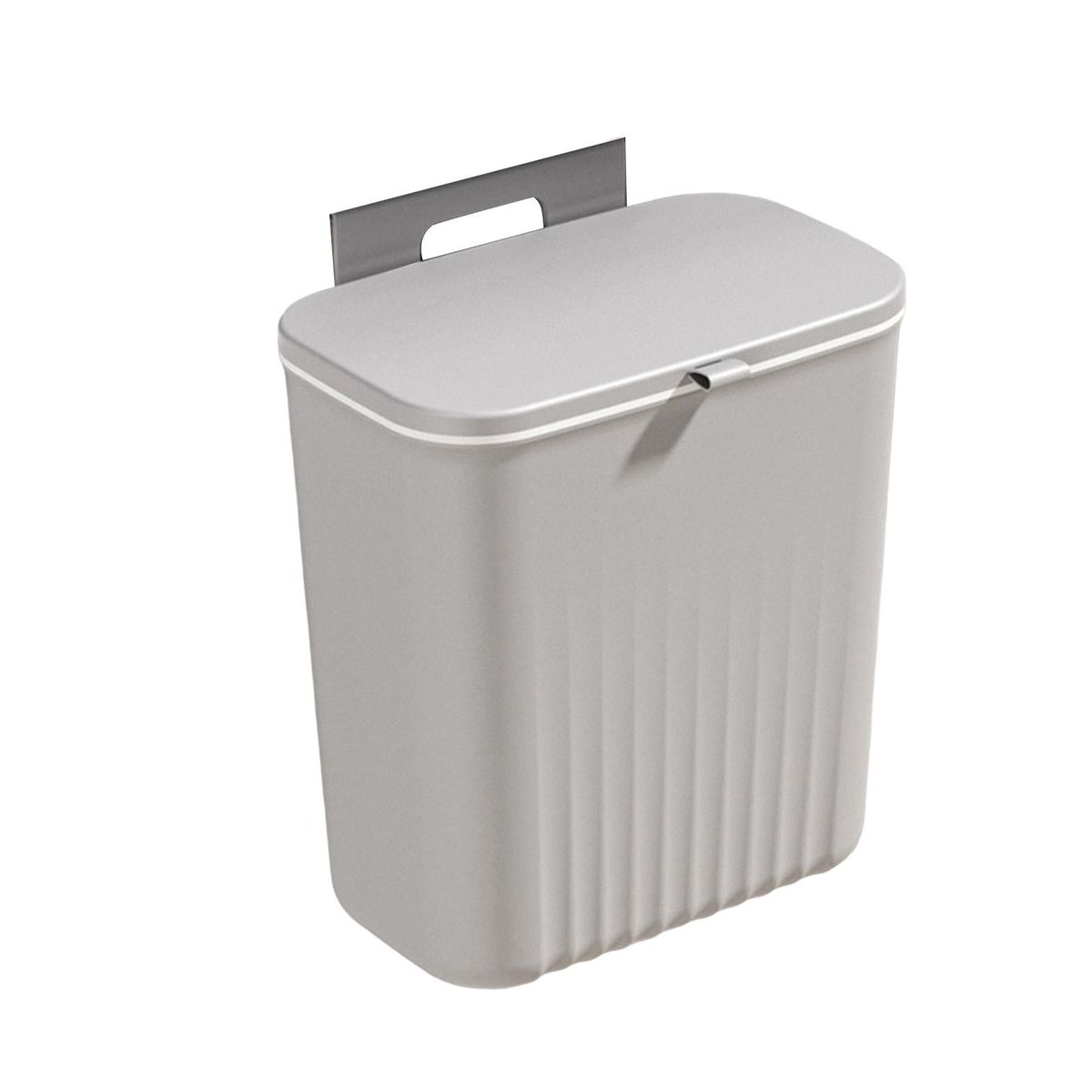 Waste Garbage Bin Wall-mounted Sliding Garbage Can Grey