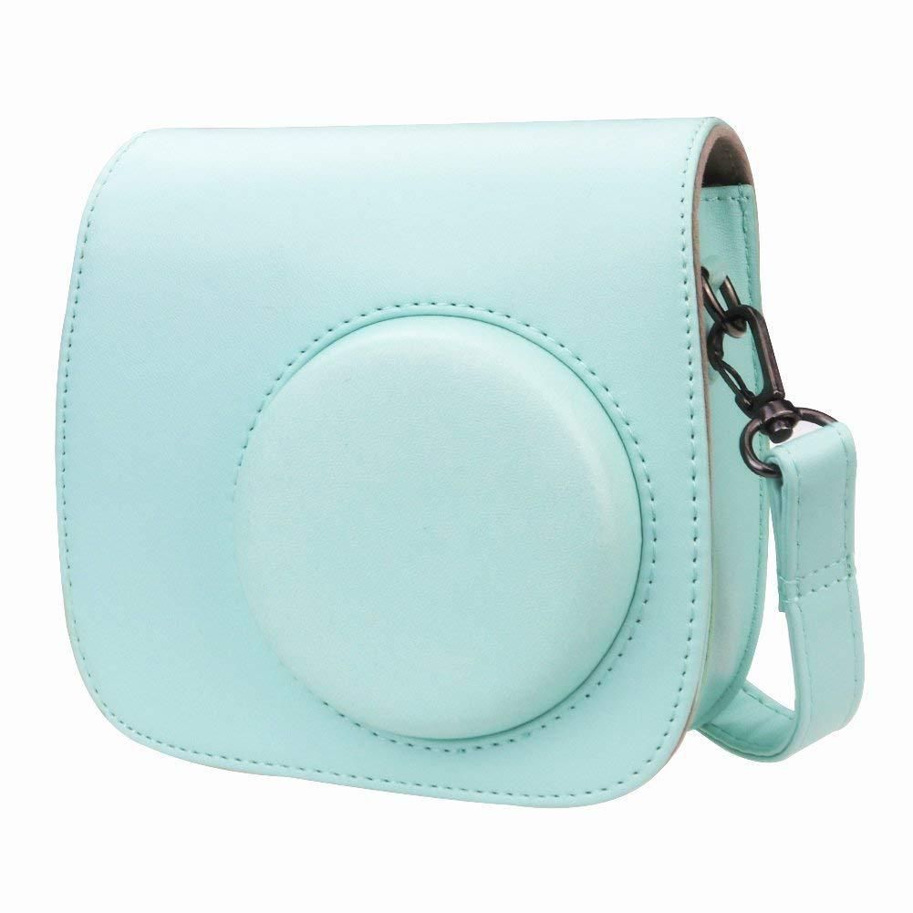Leather Camera Bag Protect Case  For Fujifilm Polaroid InsMini 8 8+Mini 9 10 Cases Small PU Instant Camera Shoulder Bag
