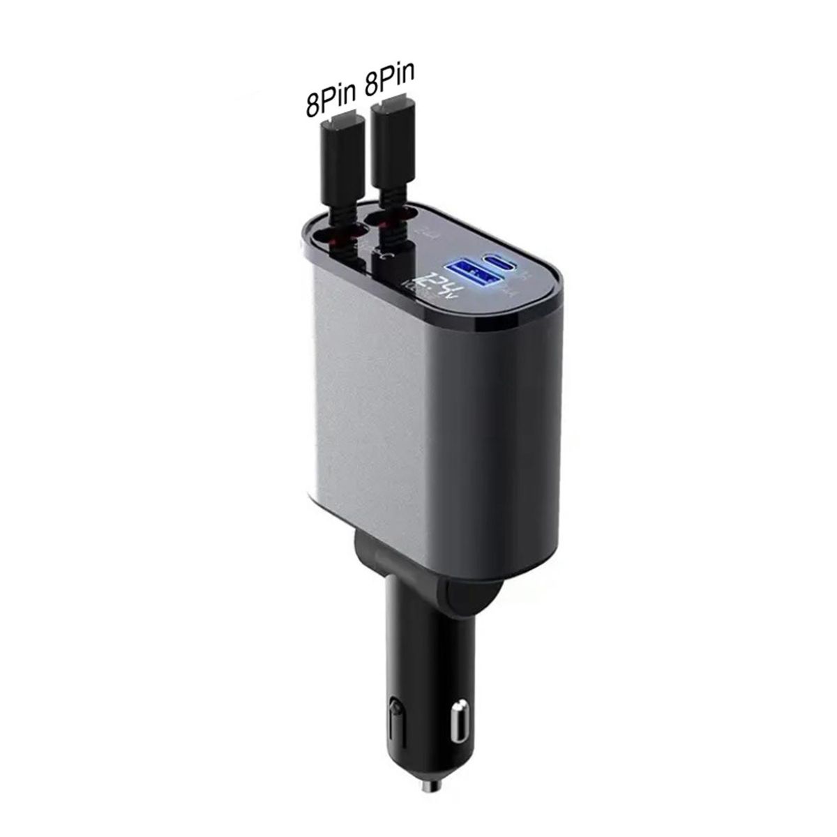 Fast Charging Car Charger Powerdrive Pro Dual Retractable Car Charger