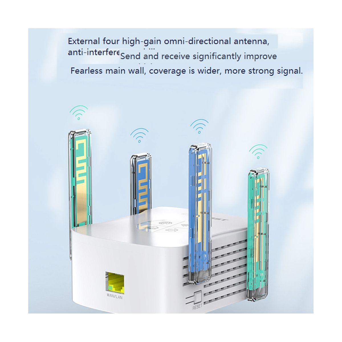 Wifi 6 Repeater Gigaport AX1800 5Ghz with OLED Display Wifi6 Extender 4 Antenna Wifi-Amplifier