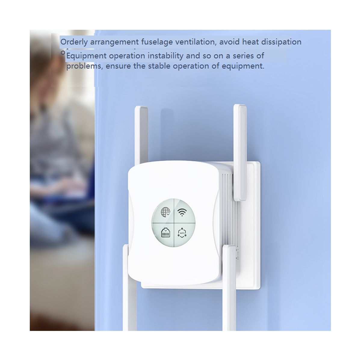 Wifi 6 Repeater Gigaport AX1800 5Ghz with OLED Display Wifi6 Extender 4 Antenna Wifi-Amplifier