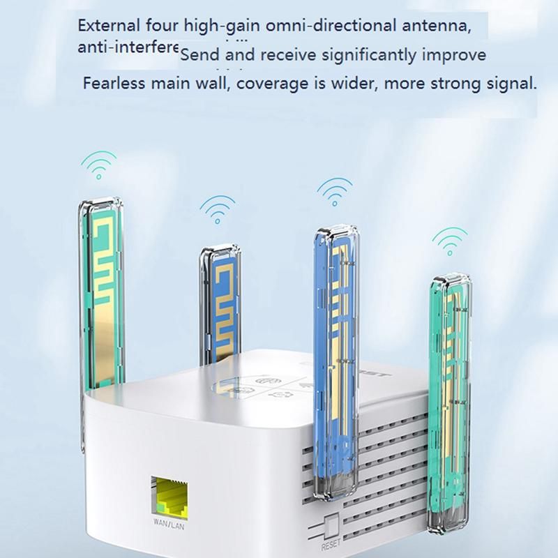 Wifi 6 Repeater Gigaport AX1800 5Ghz with OLED Display Wifi6 Extender 4 Antenna Wifi-Amplifier