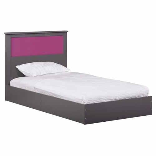 Ameriwood Home Skyler Twin Bed with Reversible Headboard - Pink