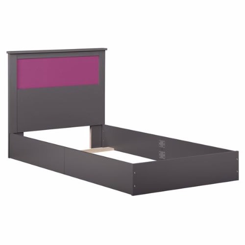 Ameriwood Home Skyler Twin Bed with Reversible Headboard - Pink