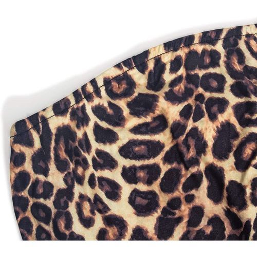 VWIWV Women's Sexy Leopard Jumpsuit One Shoulder Asymmetric