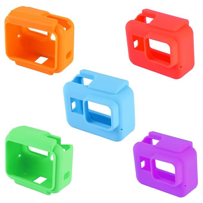 Anti-scratch Lens Camera Silicone Protective Case Cover-Red