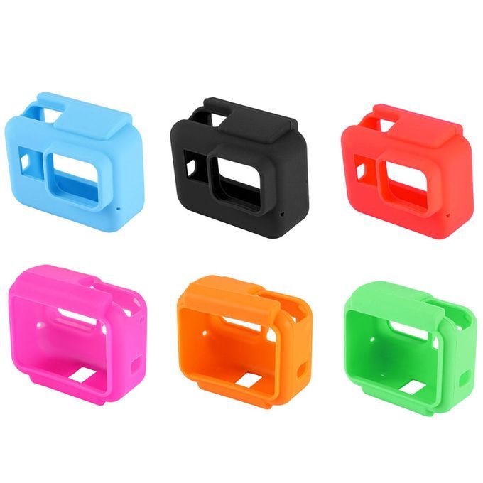 Anti-scratch Lens Camera Silicone Protective Case Cover-Red