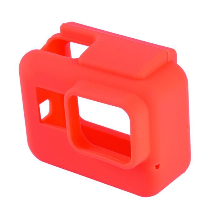 Anti-scratch Lens Camera Silicone Protective Case Cover-Red