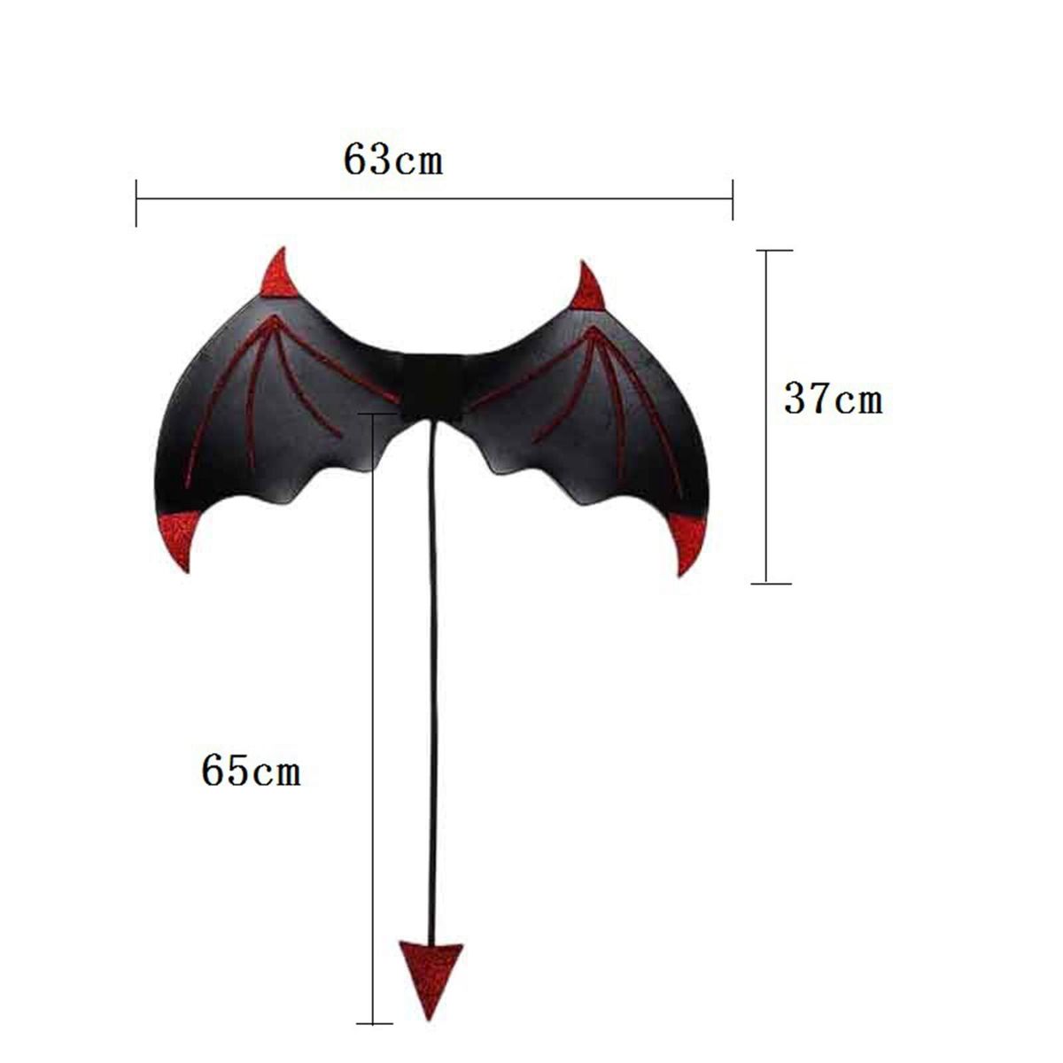 Halloween Devil Costume Set With Devil  Red And Black