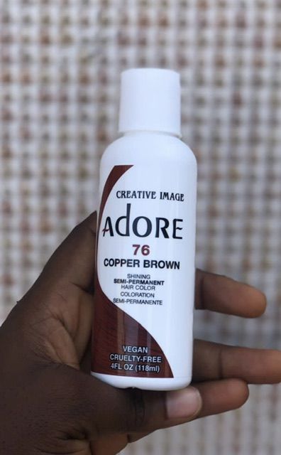 COPPER BROWN 76 - Semi Permanent Hair Colour Dye.