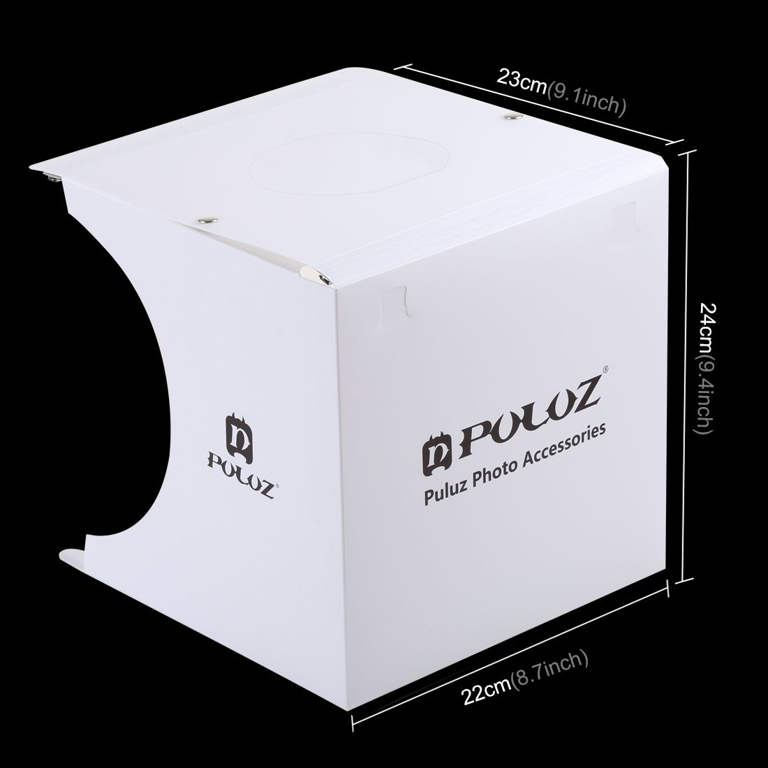 20cm Include 2 LED Panels Folding Portable 1100LM Light Photo Lighting Studio Shooting Tent Box Kit With 6 Colors Backdrops (Black, White, Orange, Red, Green, Blue), Unfold Size: 24cm X 23cm X 22cm