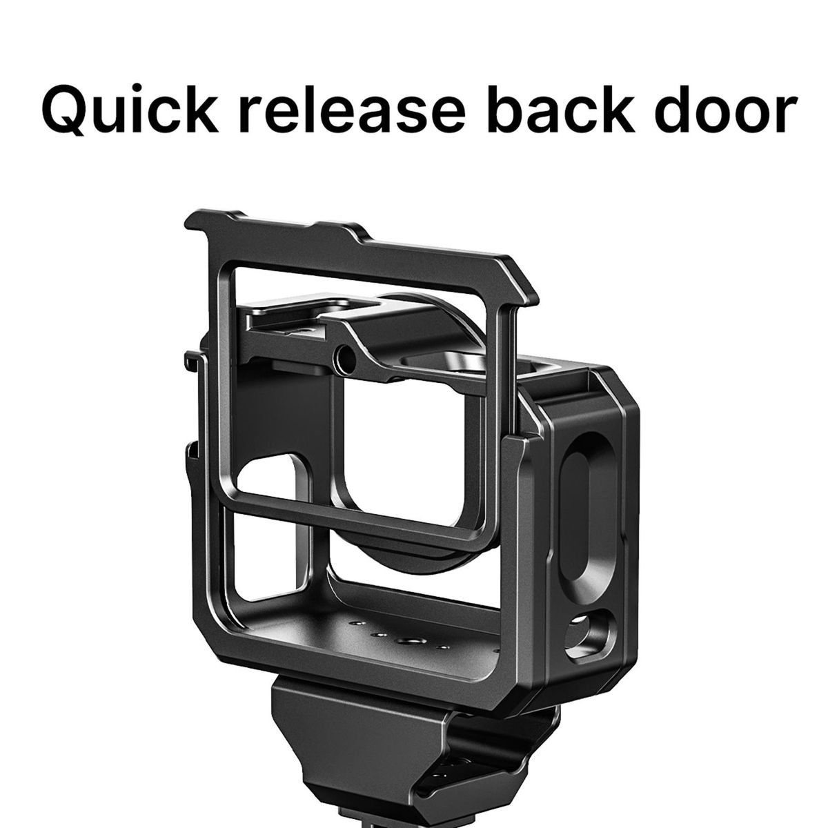 Ulanzi G9-5 Action Camera Video Cage Metal Vlog Case Protective Housing with Dual Cold Shoe Mount 52mm Filter Adapter Extension Accessory Replacement for GoPro Hero 10/9