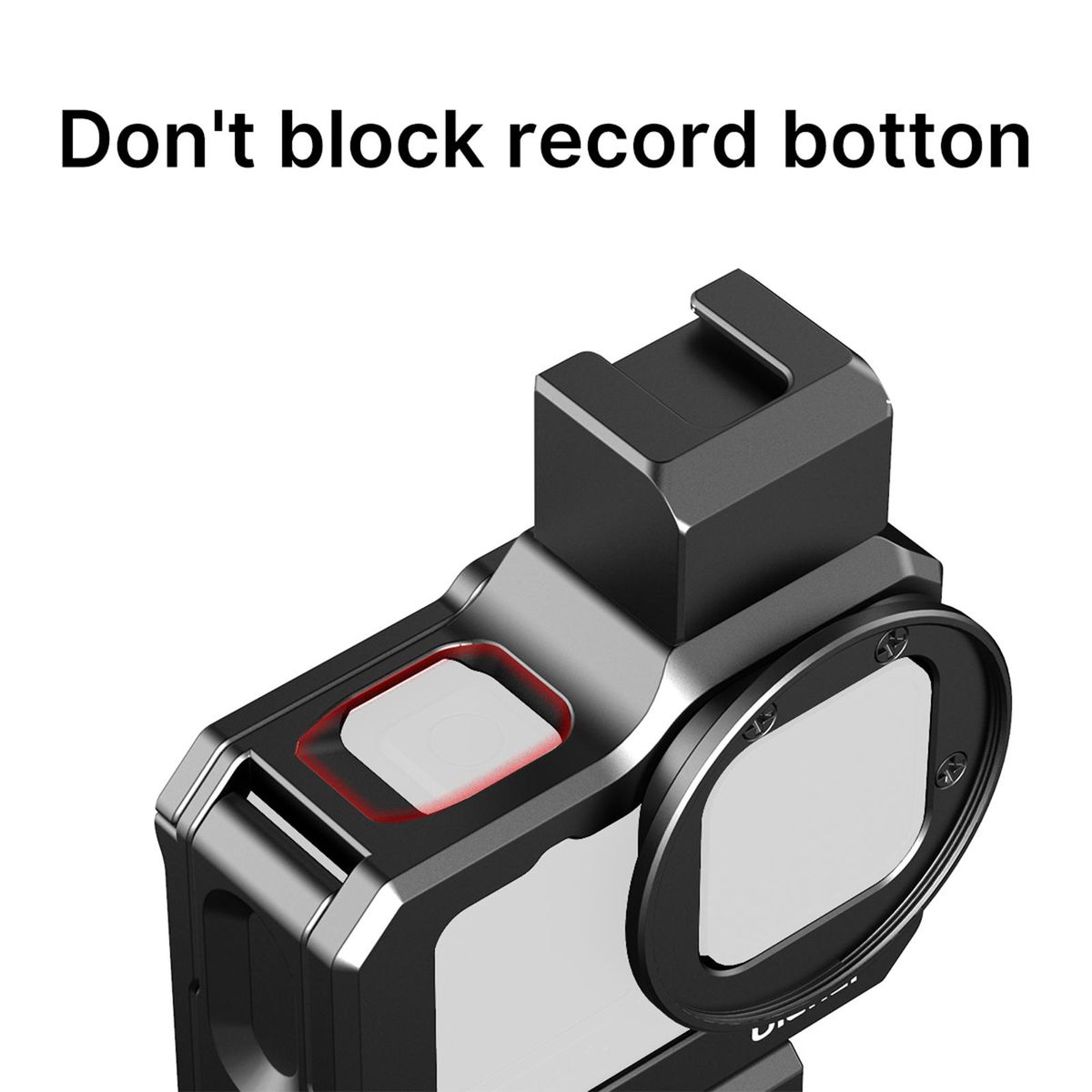 Ulanzi G9-5 Action Camera Video Cage Metal Vlog Case Protective Housing with Dual Cold Shoe Mount 52mm Filter Adapter Extension Accessory Replacement for GoPro Hero 10/9