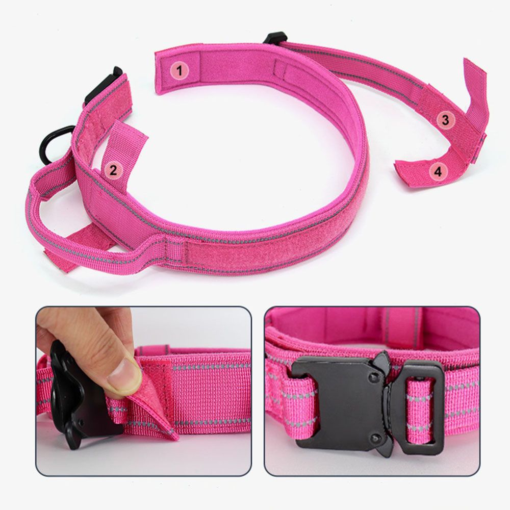 Multicolor Duarable Dog Collar Leash Nylon Adjustable Large