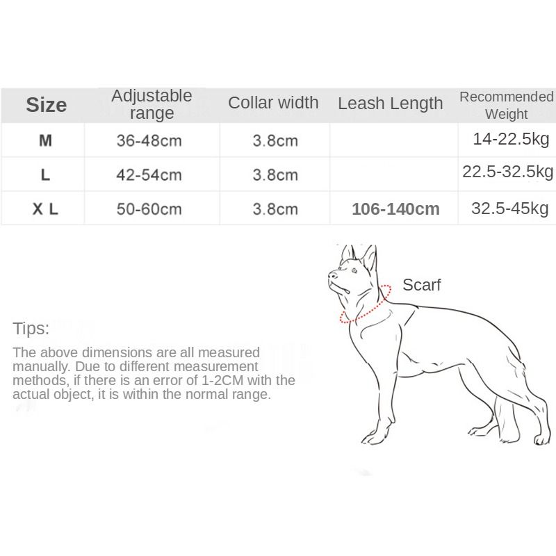 Multicolor Duarable Dog Collar Leash Nylon Adjustable Large