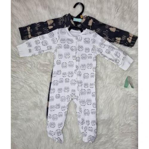 Unisex Baby  Designed Sleepsuit Pack Of 2