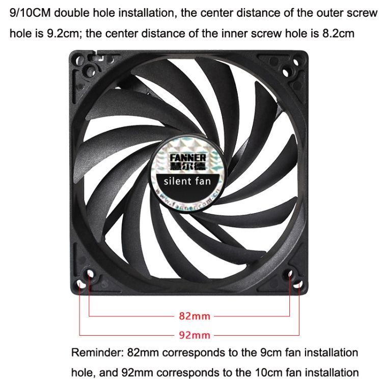FANNER Ice Soul F10015 PWM Chassis Radiator Fan