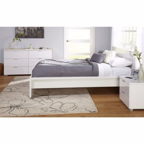 High Gloss Nightstand - White