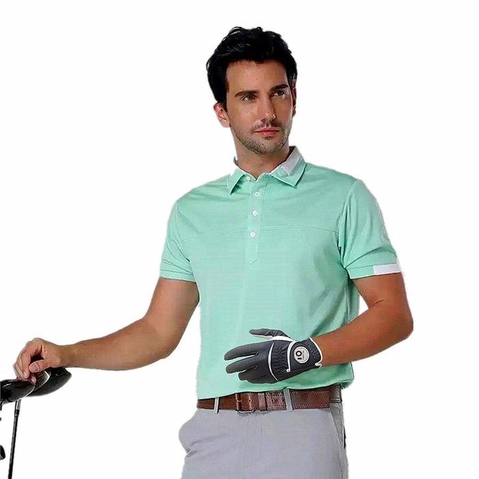 2 Pcs Soft Pu Leather Mens Golf Gloves With Ball Marker All