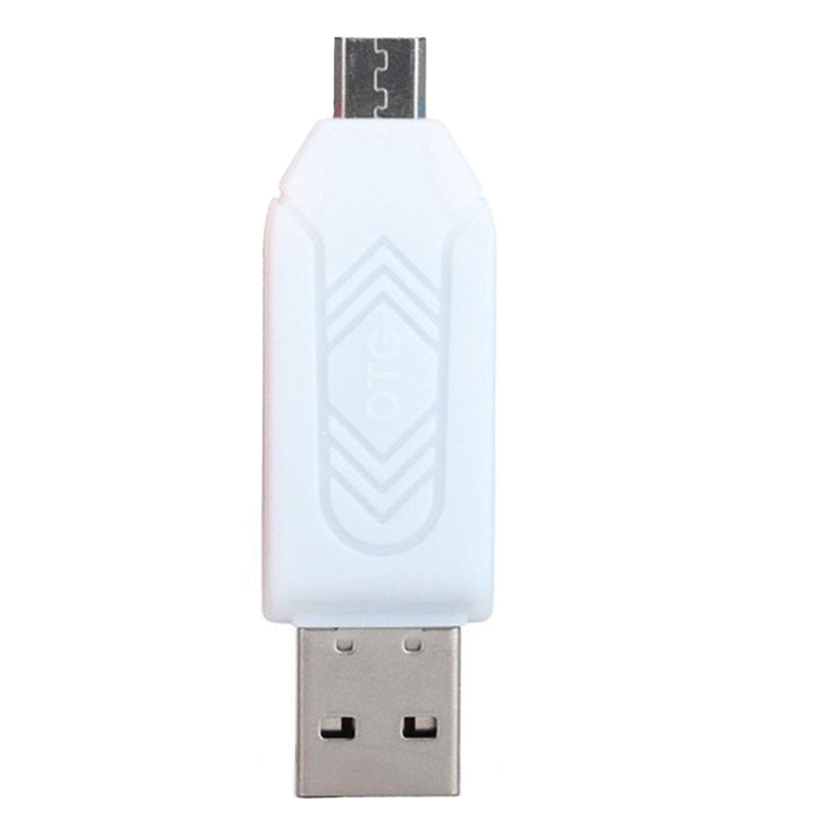 Storage Card Reader USB 2.0 TF SD-Card Smart Card Reader Adapter White