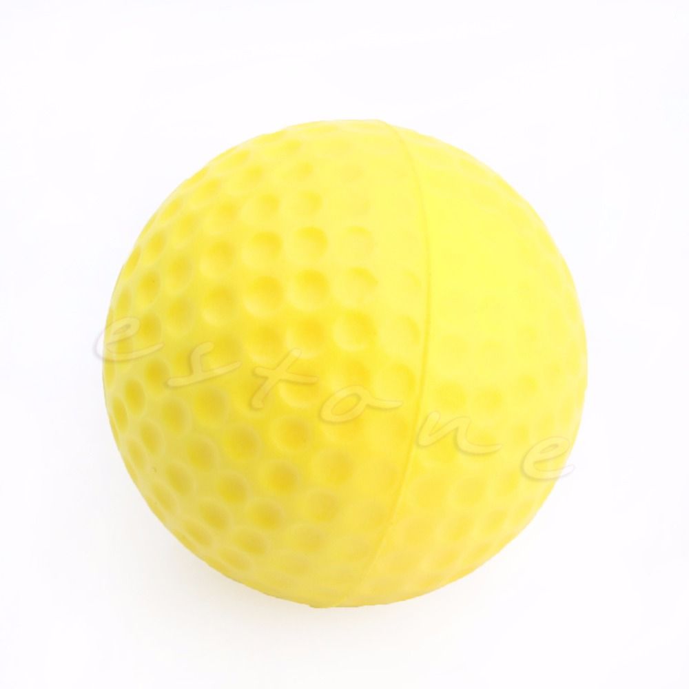 10pcs Pu Foam Golf Balls Yellow Sponge Elastic Indoor