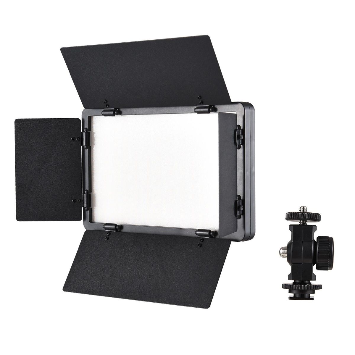 Portable LED Video Light Photography Fill Light 520pcs LED Beads 3000K/5500K Bi-Color Dimmable DC/NP Series Battery Powered with Barndoor Cold   Shoe Adapter Power Adapter for Studio Product Portrait Photography Live Streamin