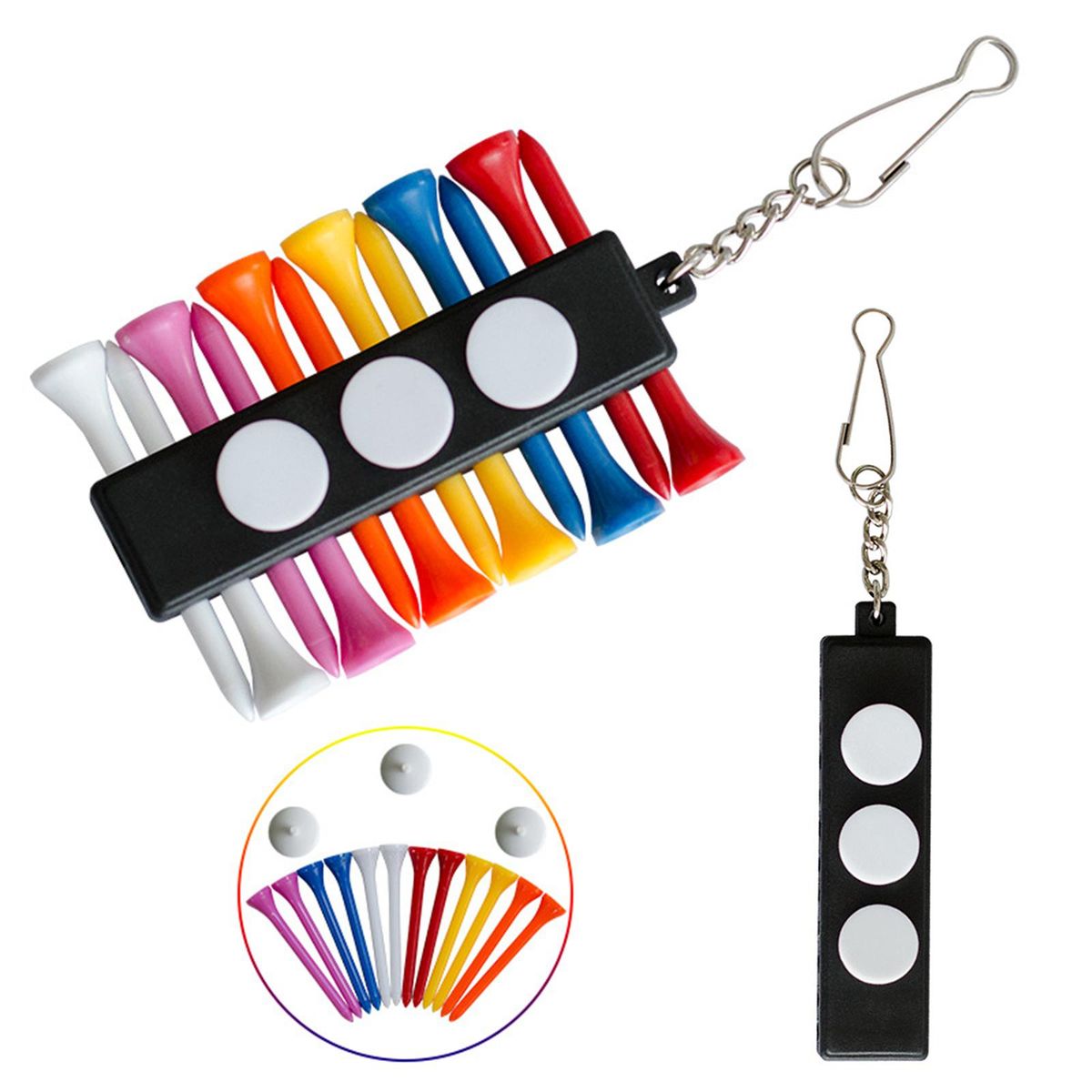 Golf Tee Holder 12 Holes For Bag Golf Tee Storage