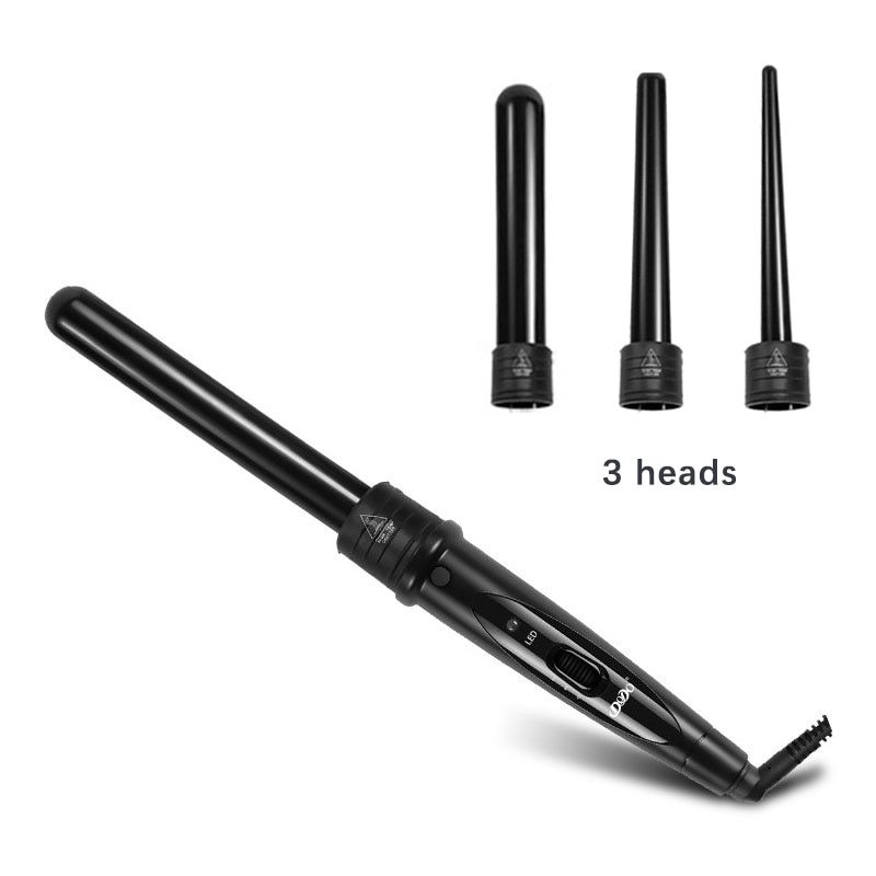 3 In1 Hair Curlers Care Styling Curling  Wand Interchangeable 3 Parts Clip Hair  Curler Set Curler Hair Styles Tool