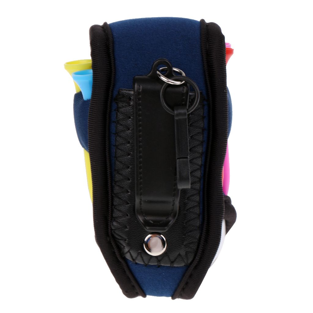 Clipon Golf Ball Holder Belt Bag Plus 2 Golf Balls And 4 Tees Blue