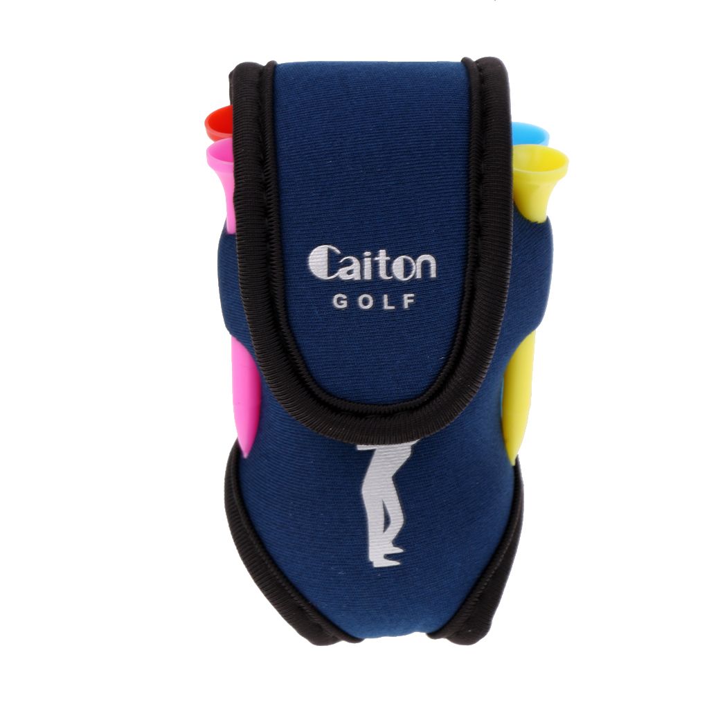 Clipon Golf Ball Holder Belt Bag Plus 2 Golf Balls And 4 Tees Blue