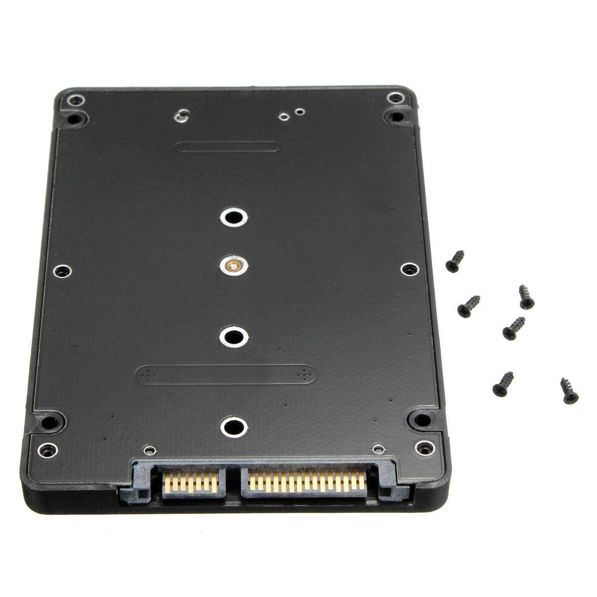 B+M Key Socket 2 M.2 NGFF (SATA) SSD To 2.5 SATA Adapter Card + Case Gift Black