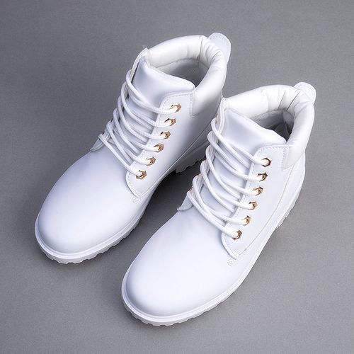 Women Shoes Martin Boots Shoes Ladies Shoes PU Leather Boots Dark Grey