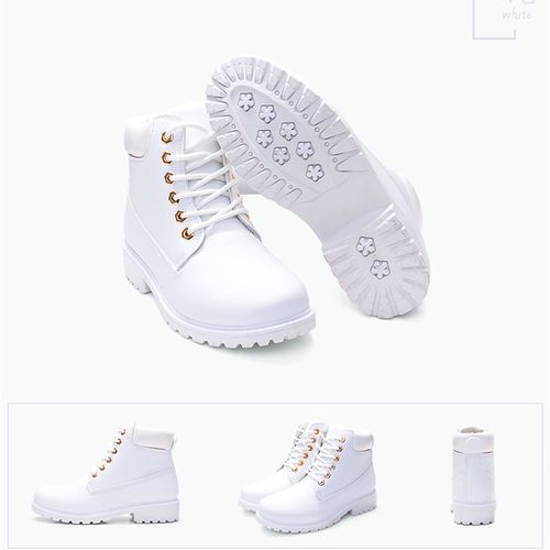 Women Shoes Martin Boots Shoes Ladies Shoes PU Leather Boots Dark Grey