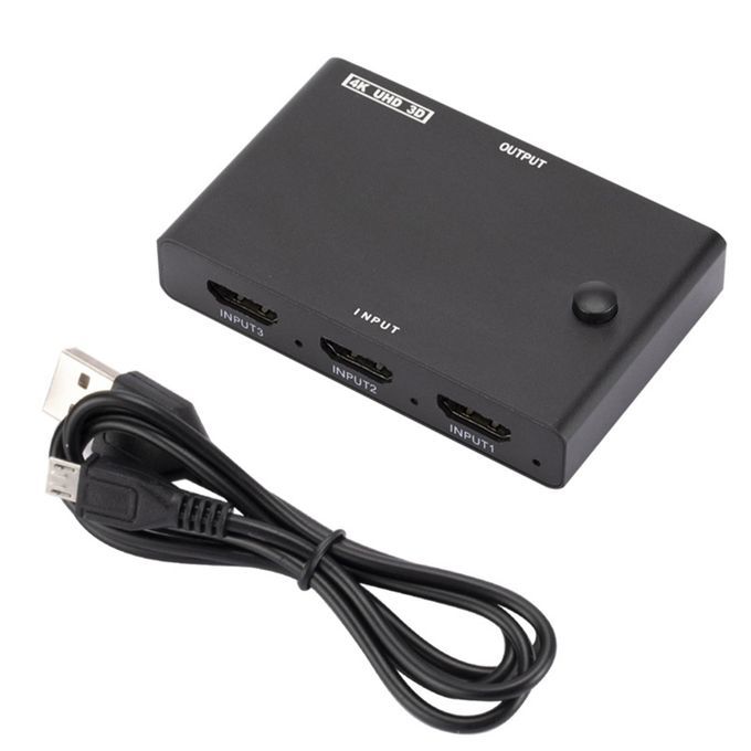 3 In 1 Out HDMI Switch 4K 2K Stable Transmission For PC Projectors