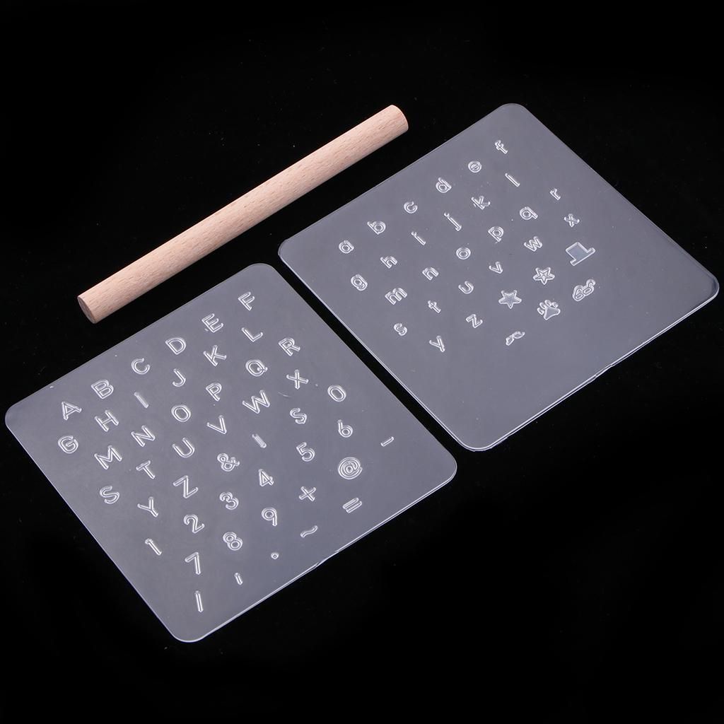 Leather Punch Stamper Set Includes Wood Handle And Alphabet