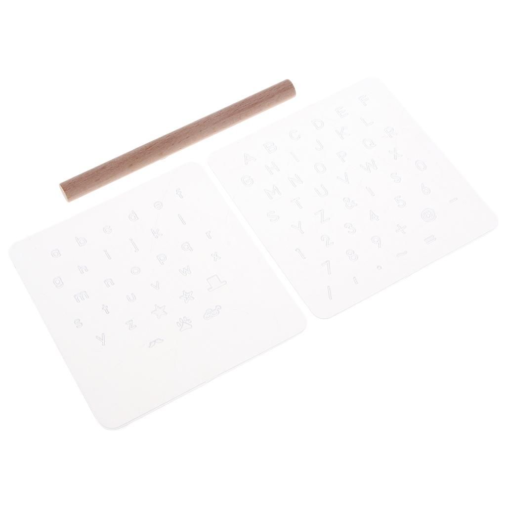 Leather Punch Stamper Set Includes Wood Handle And Alphabet