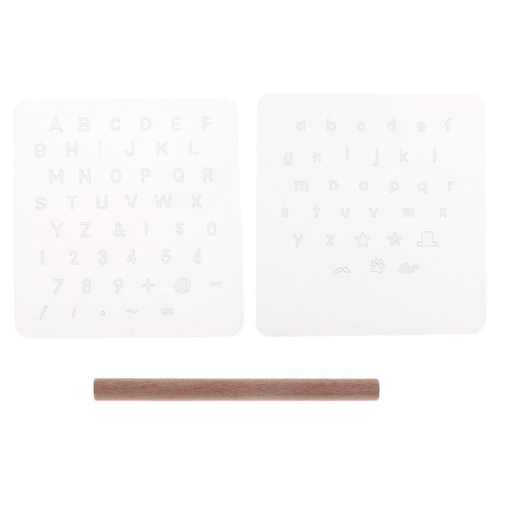 Leather Punch Stamper Set Includes Wood Handle And Alphabet