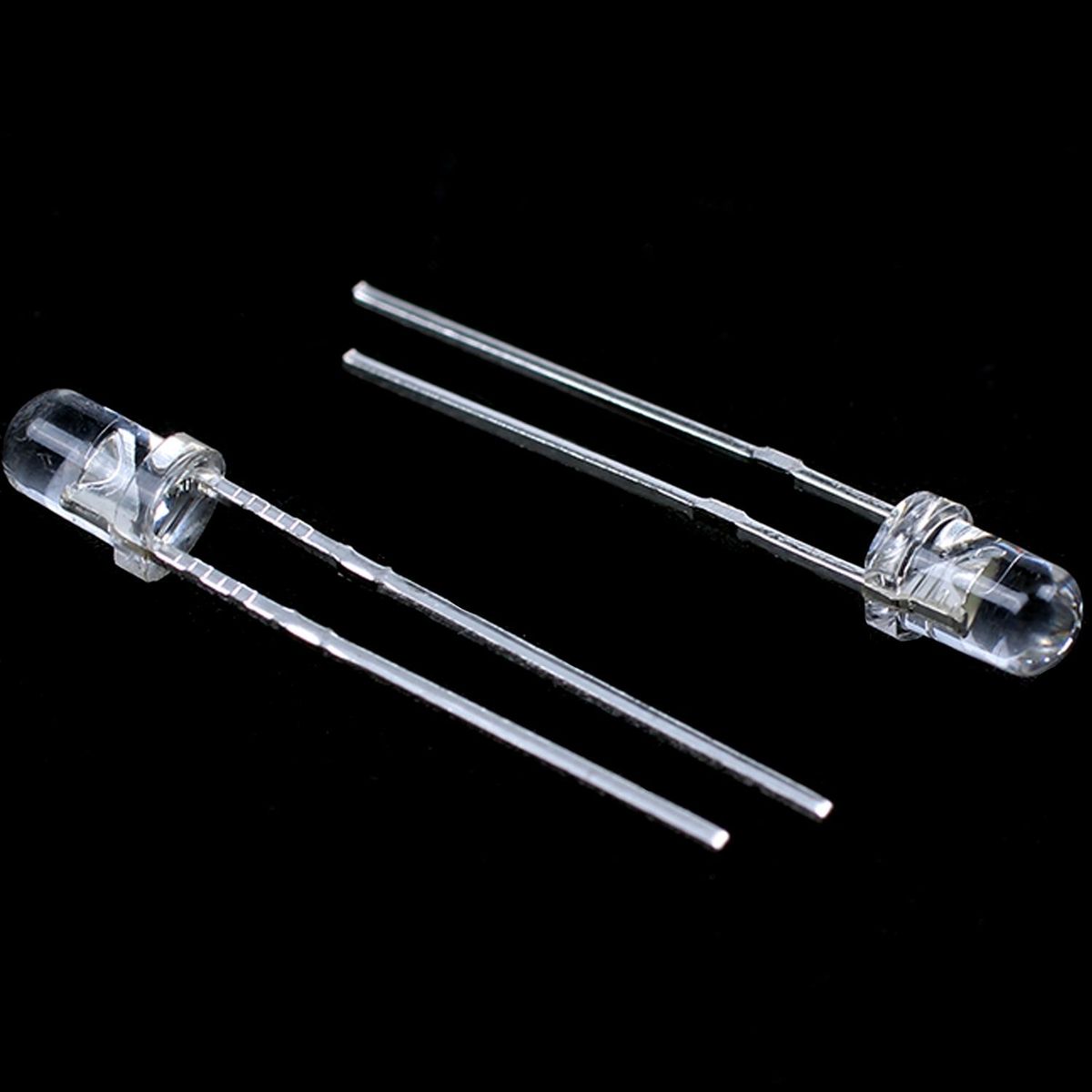 40 Pieces 3mm White LED Lamp Light Emitting Diode DC 2.5V-3V