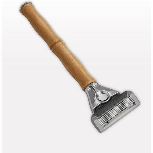 Bamboo Razor Two 5 Blade Cartridges Shaving Stick