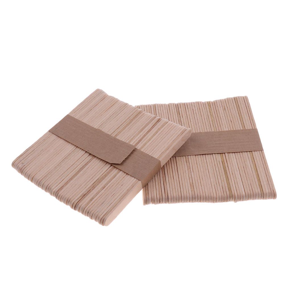 200pcs Wooden  Spatula Tongue Disposable Hair Removal Waxing Sticks