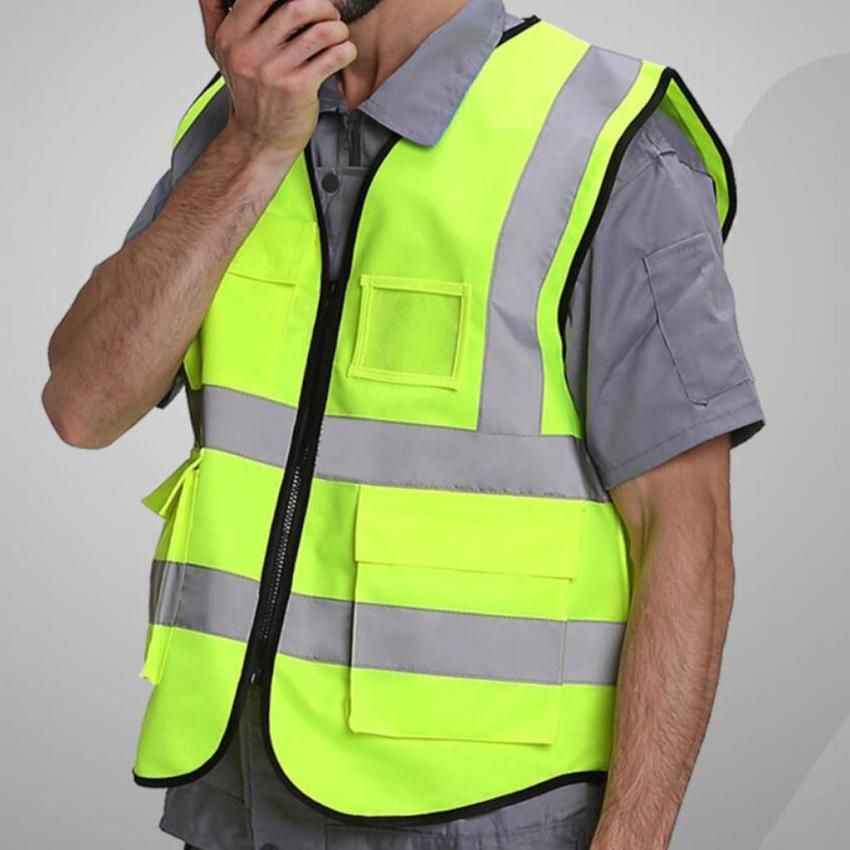 Set Of 3 Reflective Safety Safety Waistcoat With Pocket